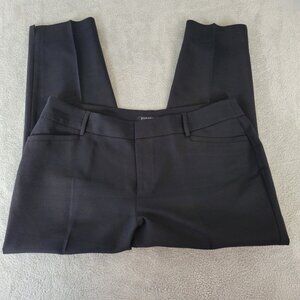 Roz & Ali Women's 16W Black Cropped Pants Cotton Blend Straight Leg BLA121E